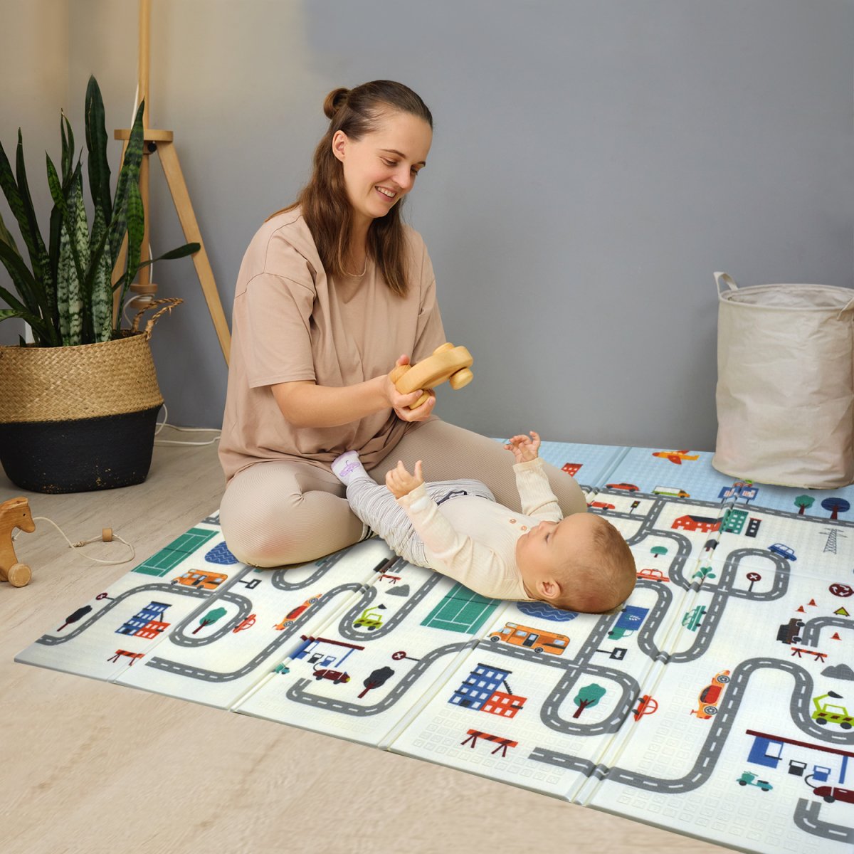 Tapete De Juego Plegable Gateo Bebé Premium Baby PB- E601RM - Imagen 2