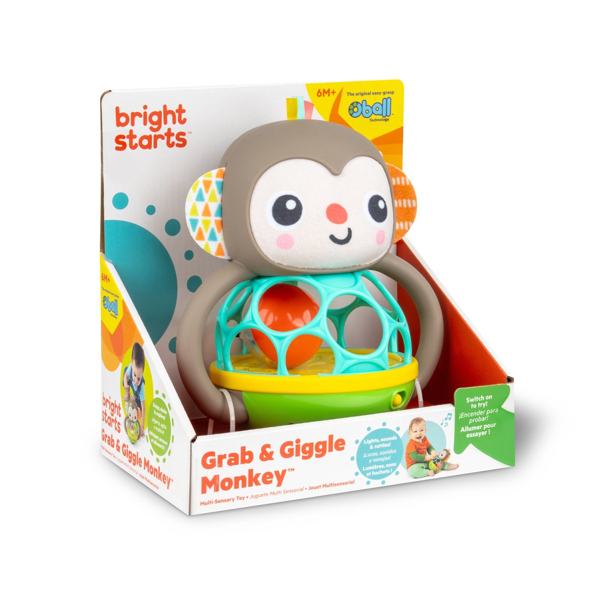 Juguete Multisensorial Bebe Monkey Bright Starts 16779 - Imagen 4