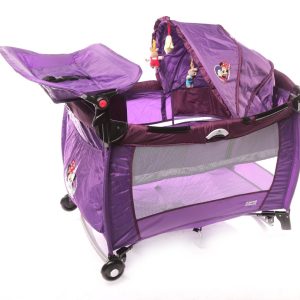 Cuna Disney Doble Piso con Cambiador Musica y Capota