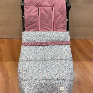 Saco para silla de bebé bambula fresa /lirio rosa