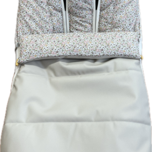 Saco para silla de bebé Lirio verde/piel gris